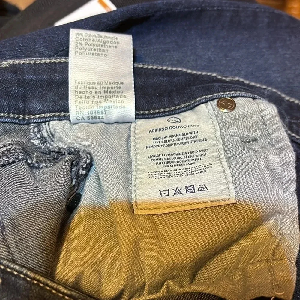 AG Adriano Goldschmied Dark Wash Prima Cigarette Leg Jeans Size 25R